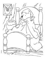 A coloring page of winnie the pooh
